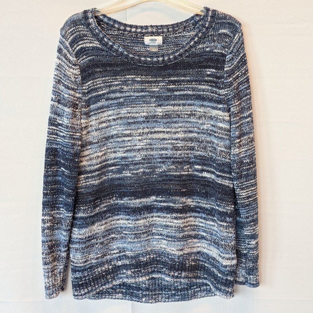 Old Navy Blue Marled Knit Sweater